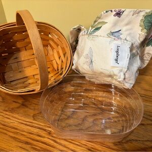 Longaberger Brown and Cream Accent Basket